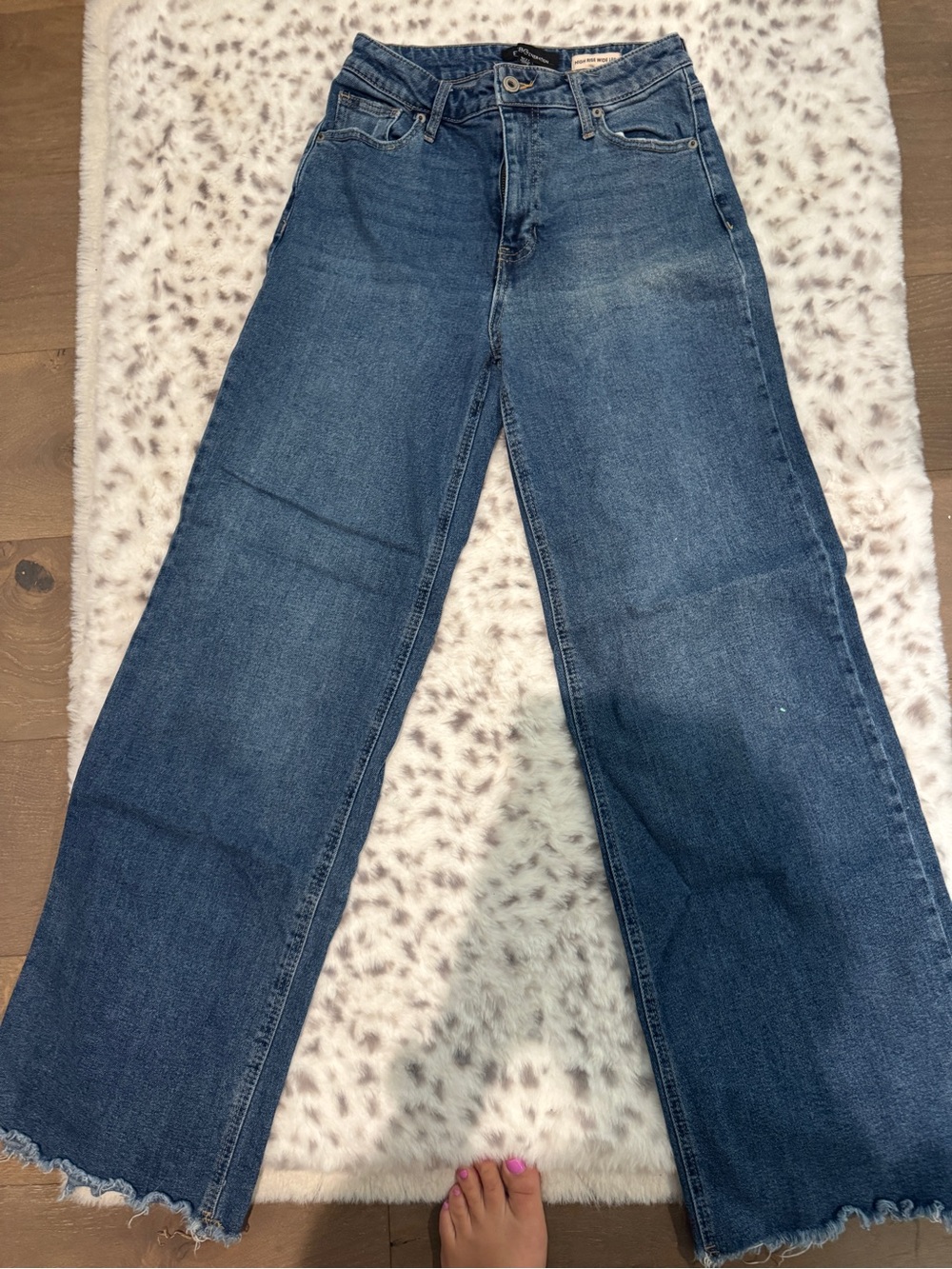BCBGeneration Dark Blue Wide Leg Jeans